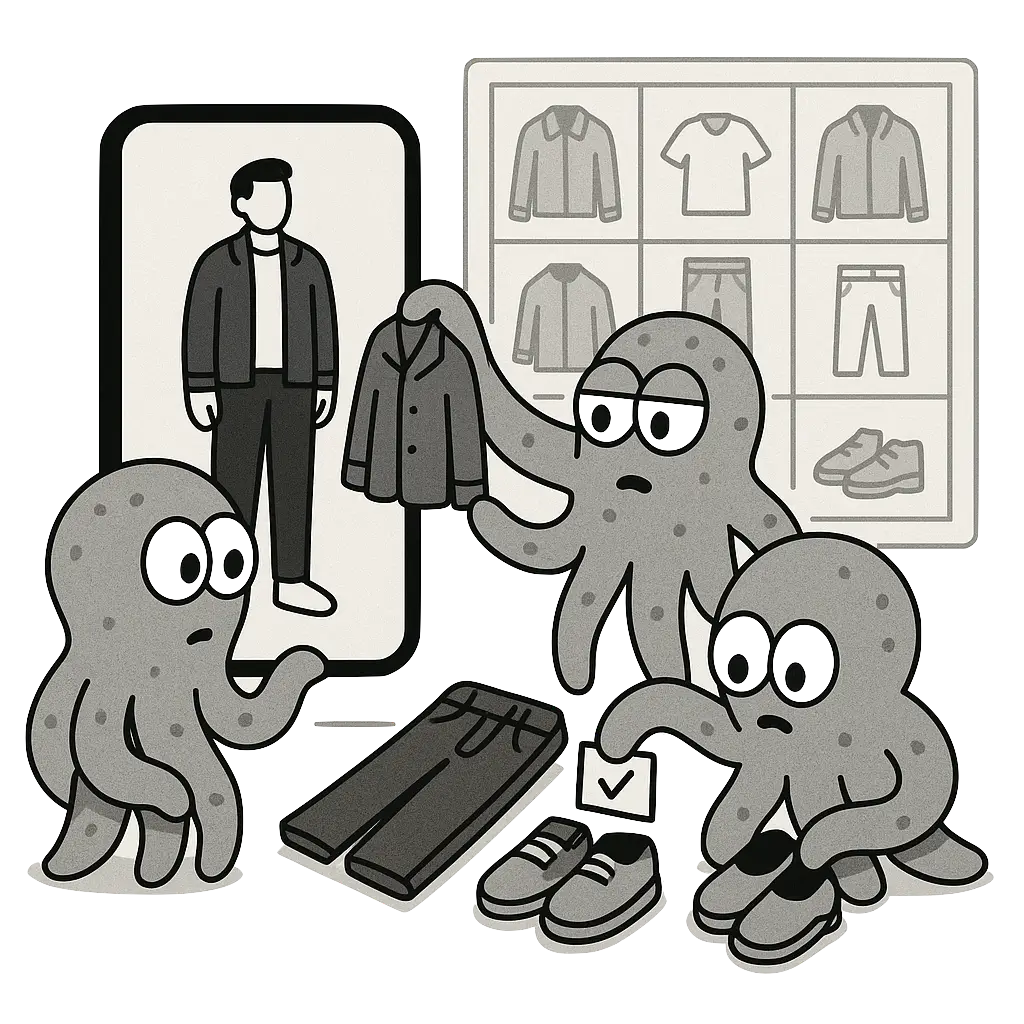 Simple 3-step process illustration